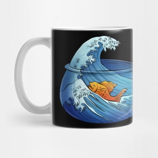 Great Wave of Fishbowl Mug